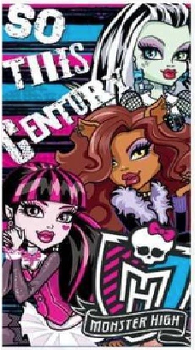 Monster High - Strandlaken - Badlaken - Handdoek - 75x150Cm - Katoen.