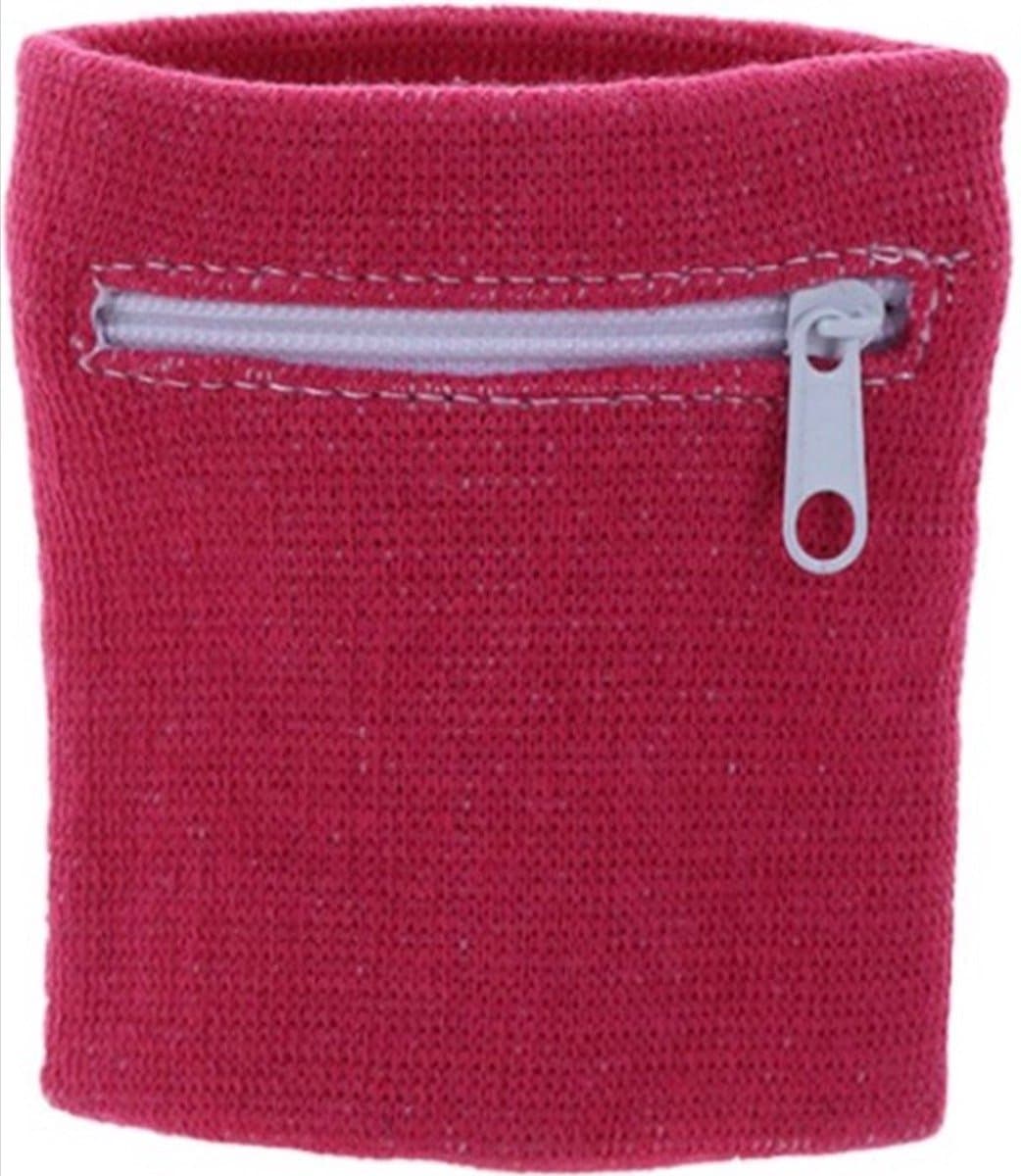 *** Pols Zweetbandje - Rits - 8 x 8 CM - Wrist Sweatband Polsbandje - Met Rits - Voor Sport en Fitness Uitgaan Festivel van Heble® ***