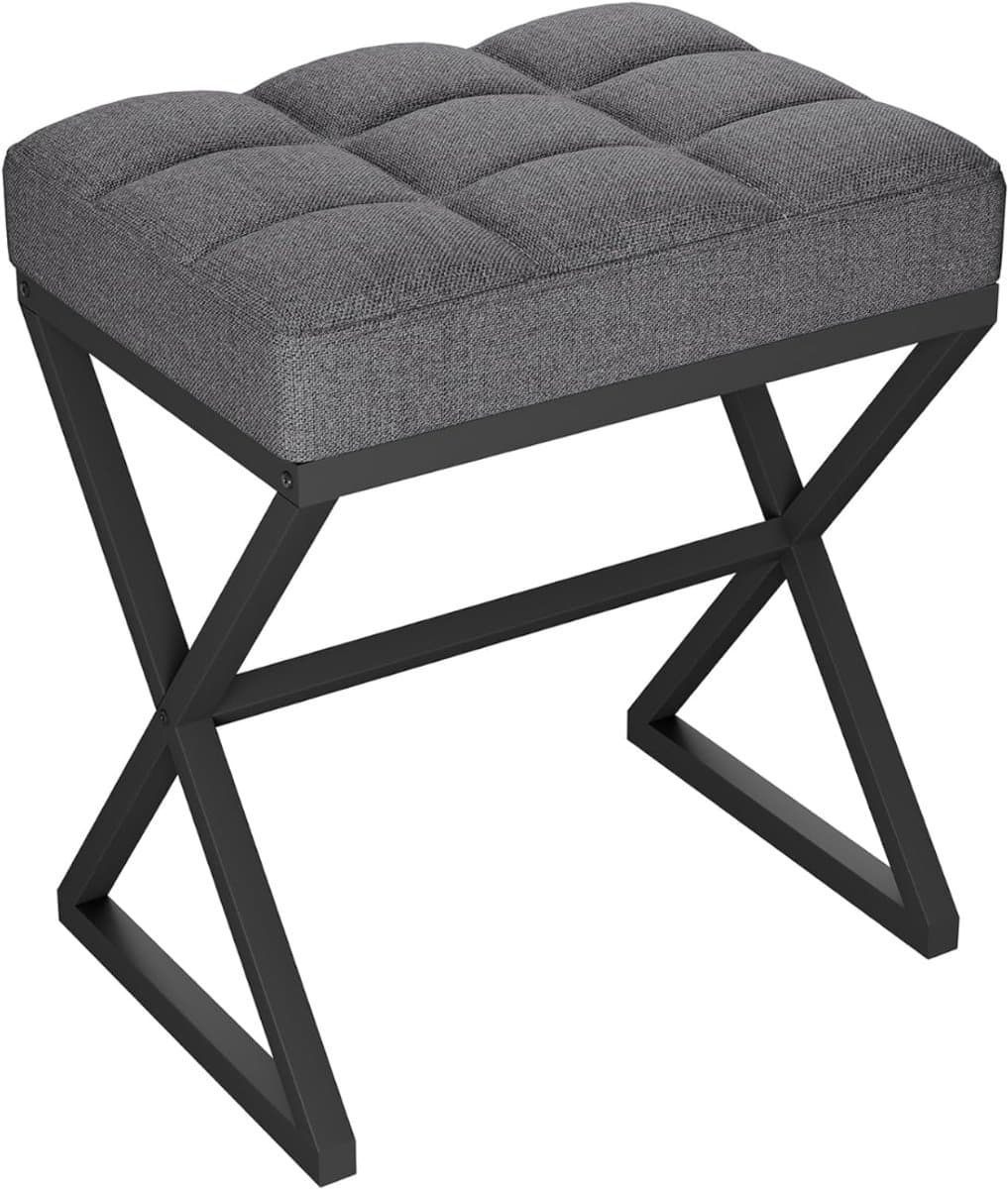 SVN® Voetenbankje of poef - Voetenbankje - Poef - Hockers en poefen - Grijs - 46cm x 30cmx 40cm