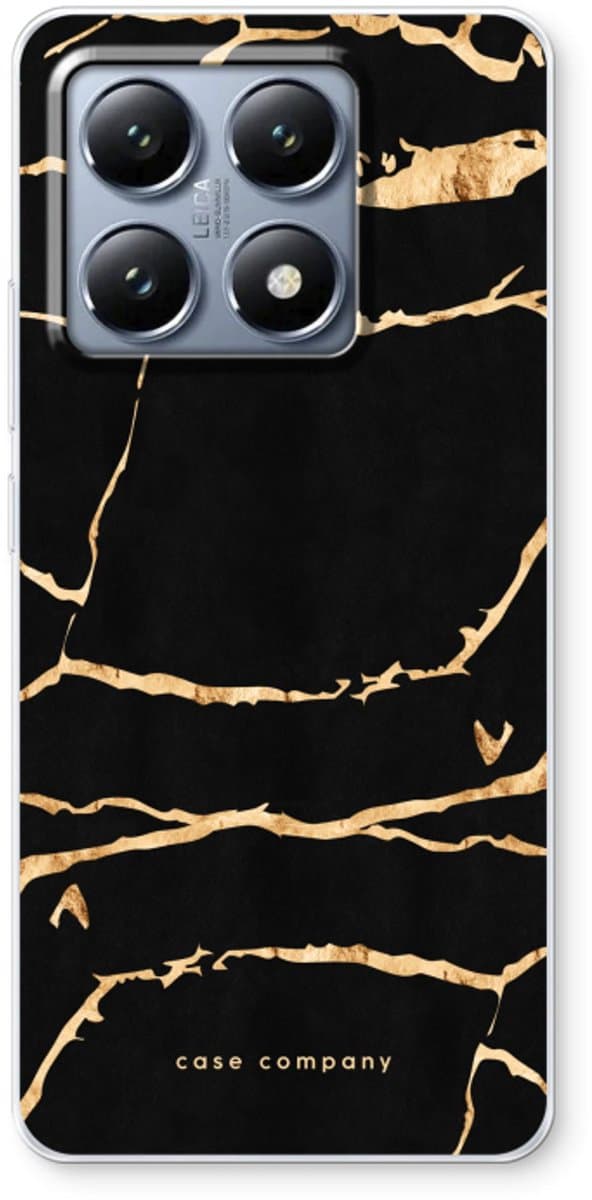Case Company® - Hoesje geschikt voor Xiaomi 14T hoesje - Gouden marmer - Soft Cover Telefoonhoesje - Bescherming aan alle Kanten en Schermrand