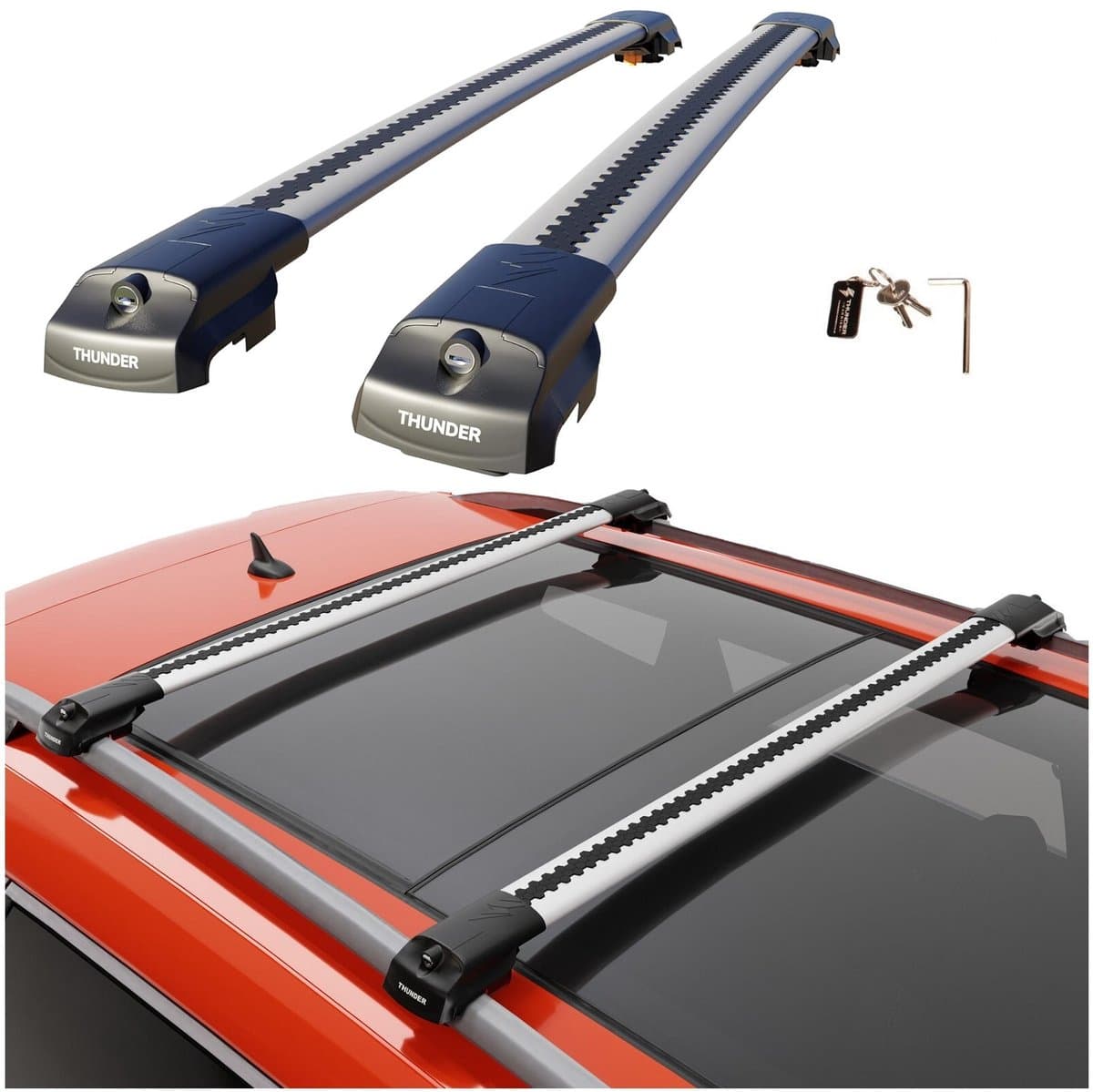 Dakdrager Thunder voor rails SSANGYONG REXTON (Y250) 2006-2012