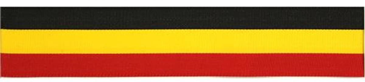 zwart-geel rood ribslint 18mm 5 meter