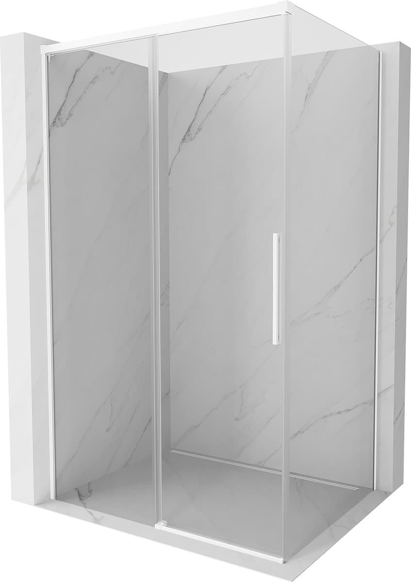 Mexen Rox douchecabine schuifdeur 145 x 85 , transparant, wit - 8C2-145-085-20-00