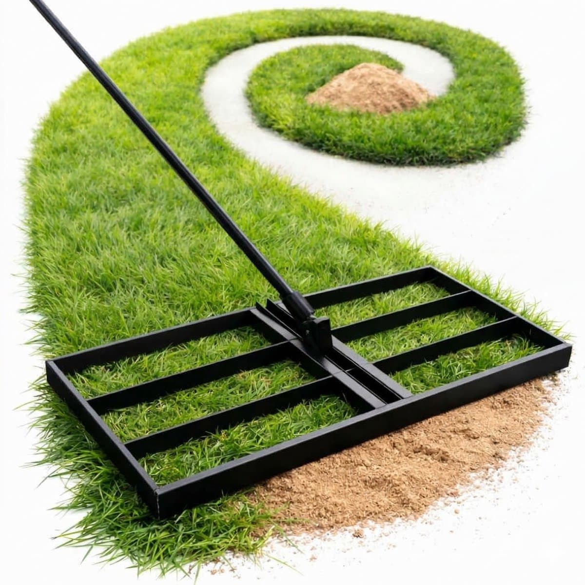 Anwicar Tuinnivellering 120x30cm -Verticuteerhark - Gazon Nivellering Hark