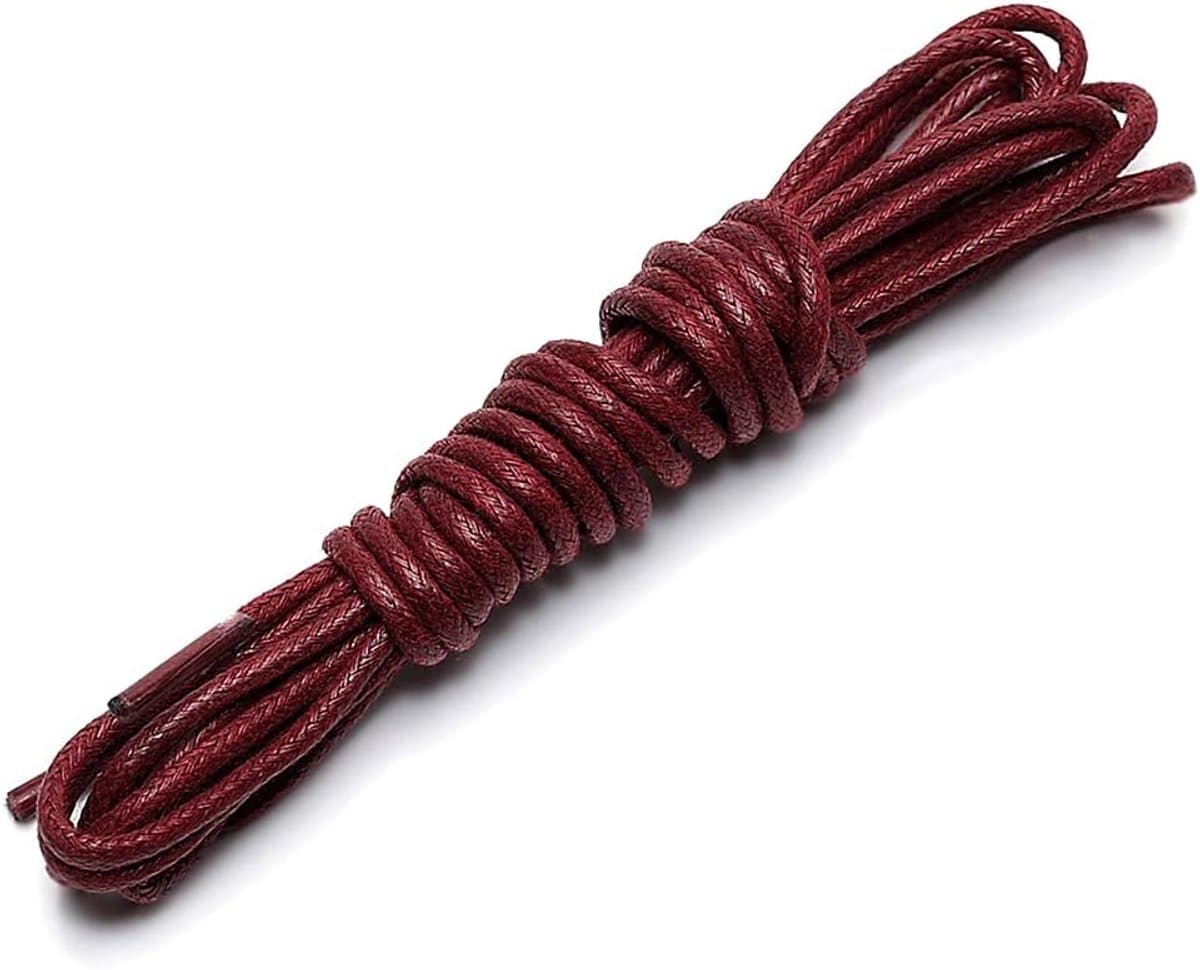2,5 mm dikke ronde veters voor schoenen laarzen schoenen 11 kleuren lengte 70/100/130/150/180/200 cm, Bourgondië, 100