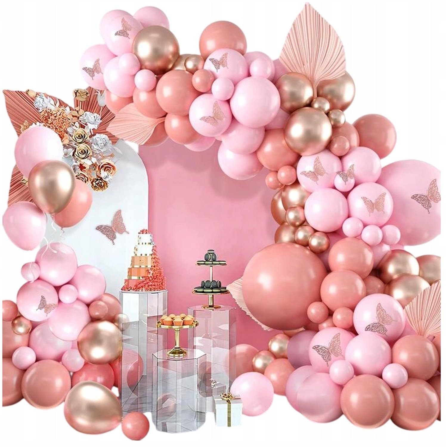 Roze Ballondecoratie Set voor Feestjes - 111 Delig