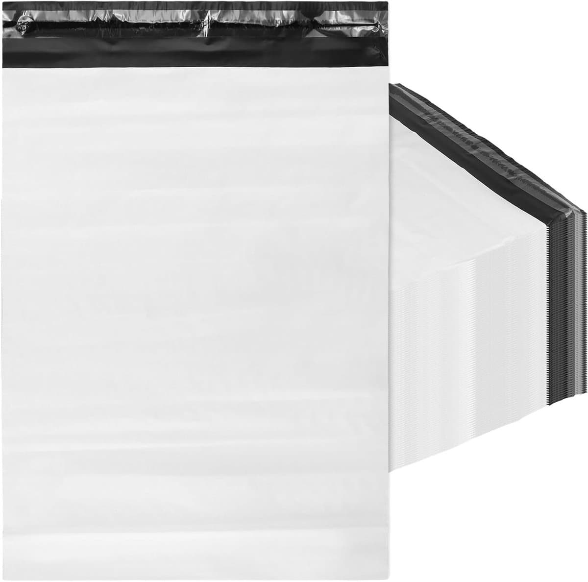 Verzendhoezen 28x40cm, 200 Stuks Zelfklevende Plastic Tassen, Opaque Witte Verpakkingen voor Kleding, Dubbele Laag, 10μm Dikte