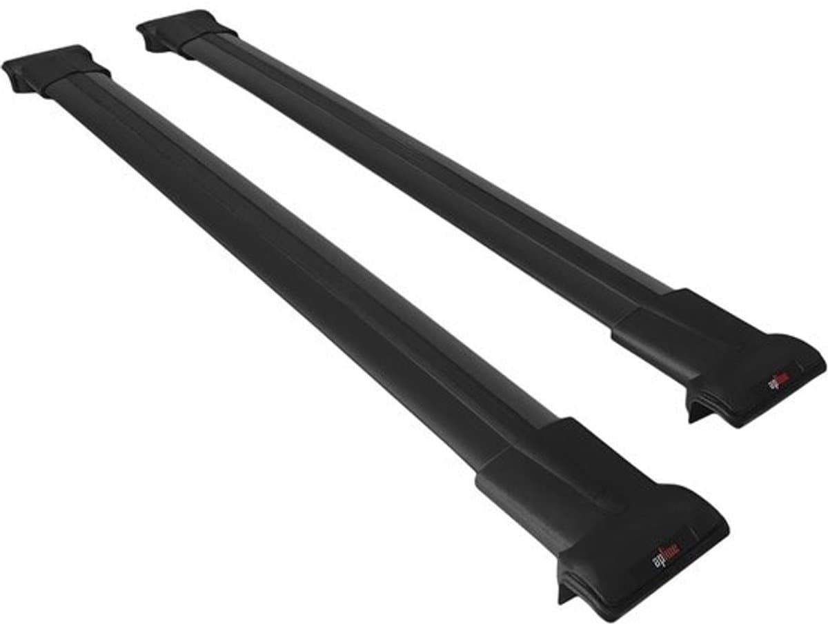 Dakdragers Aluminium - Bagagedragers Set - Lading Transport - Montage op Dakrails - 100cm Lengte - Zwart