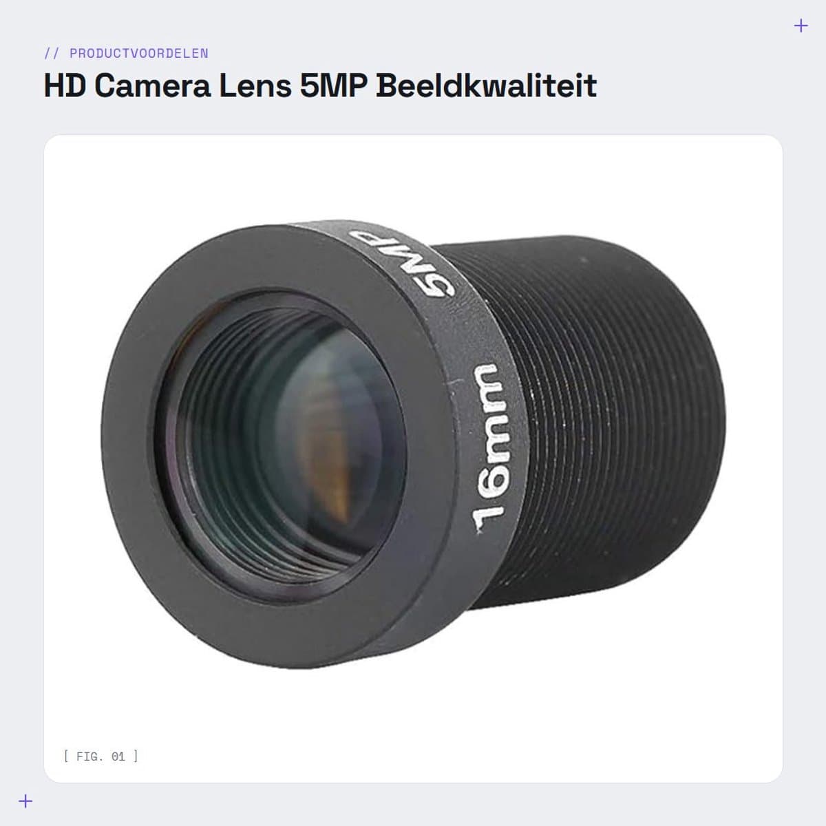 Dailygoods- Prime Lens 5MP - Groothoeklens - Snelle scherpstelling - Hoge resolutie - Zwart - Geschikt voor meeste modellen - Camera Lens