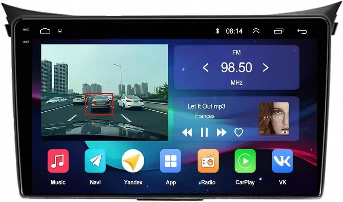 Navigatiesysteem Auto - Inbouw Radio - Navigeren Onderweg - Met Wifi Updates - 4 Kern 2G+32G - Zwart
