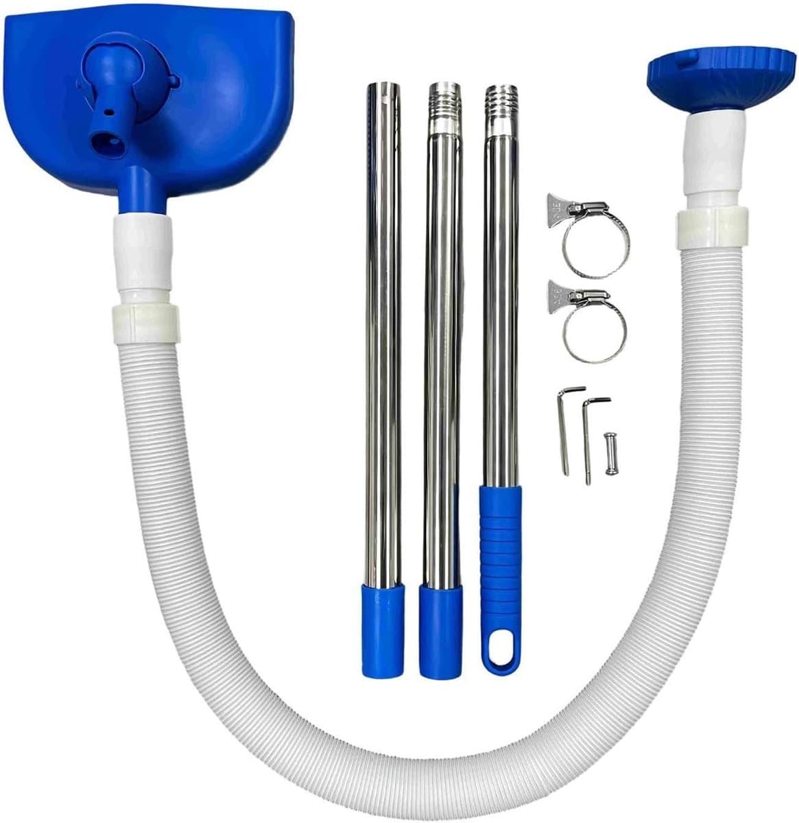 Zwembad Stofzuiger - Poolreiniger Automatisch - Waterpartijen Schoonmaken - Efficiënte Vuilverzameling - 155 cm - Blauw