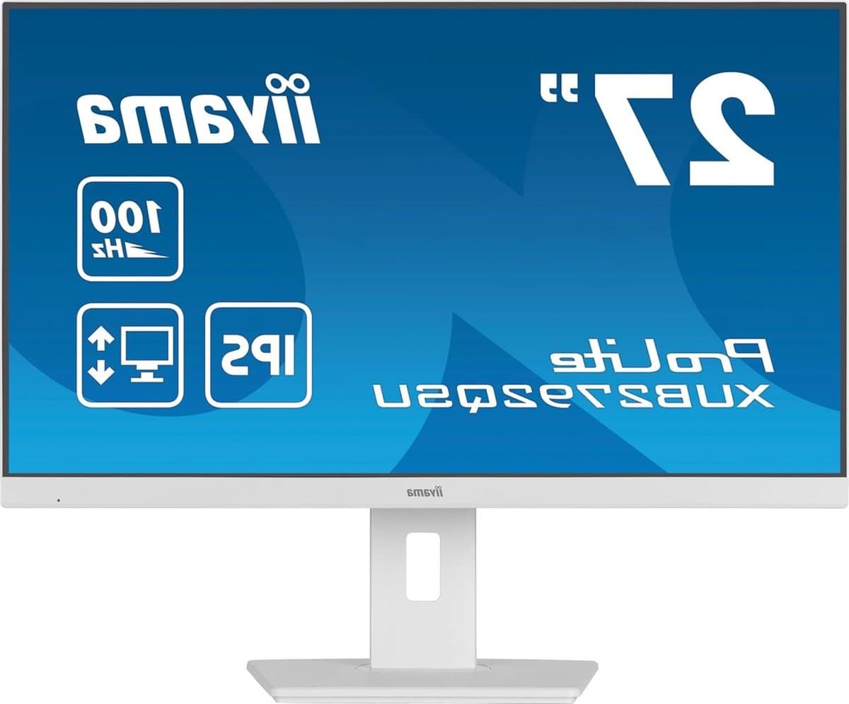 Desktop Monitor - QHD Beeldscherm - Productief Werken - IPS Paneel - 27 inch - Wit