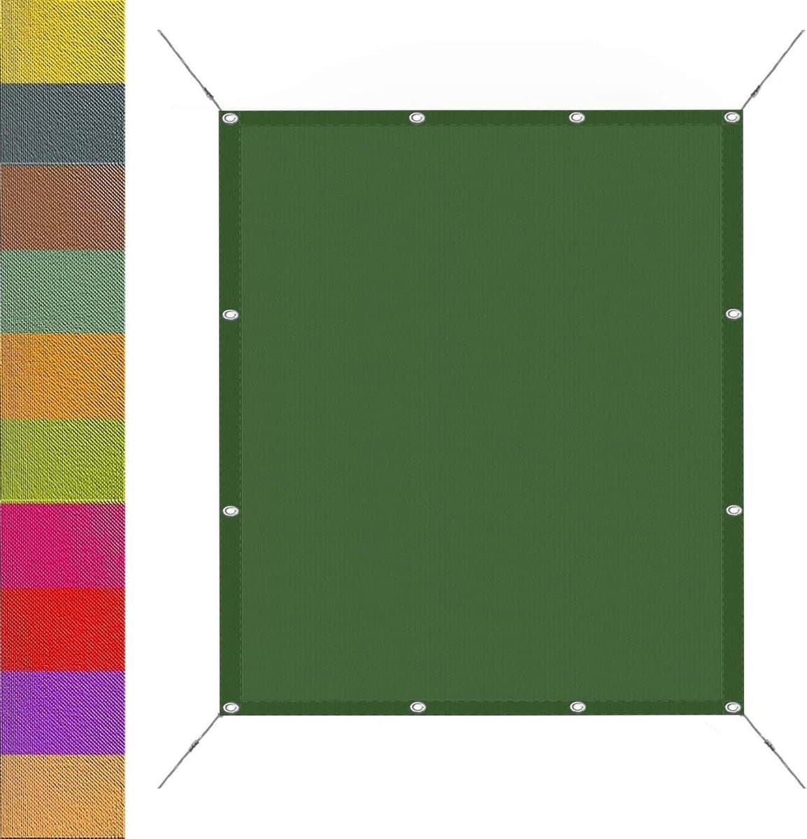 Zonnescherm Rechthoekig - Schaduwdoek Terras - Buiten Ontspannen - UV-Bestendig Scheurvast - 2x5m - Donkergroen