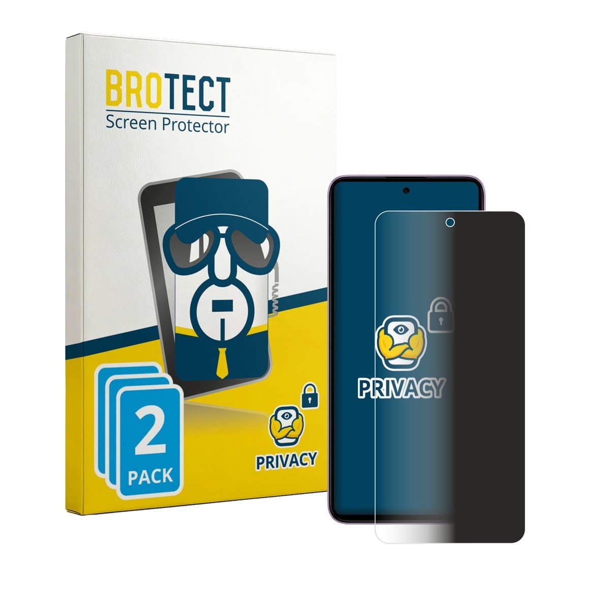 BROTECT - privacy screenprotector voor HMD Crest 2 - Folie Beschermfolie Blauwlichtfilter 2 Stuks