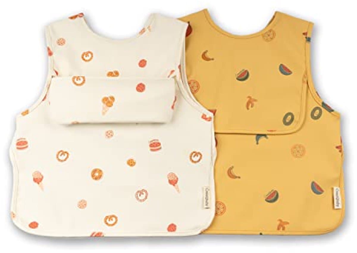 Waterdichte Mouwloze Slabbetjes voor Baby's en Peuters - 2 Stuks