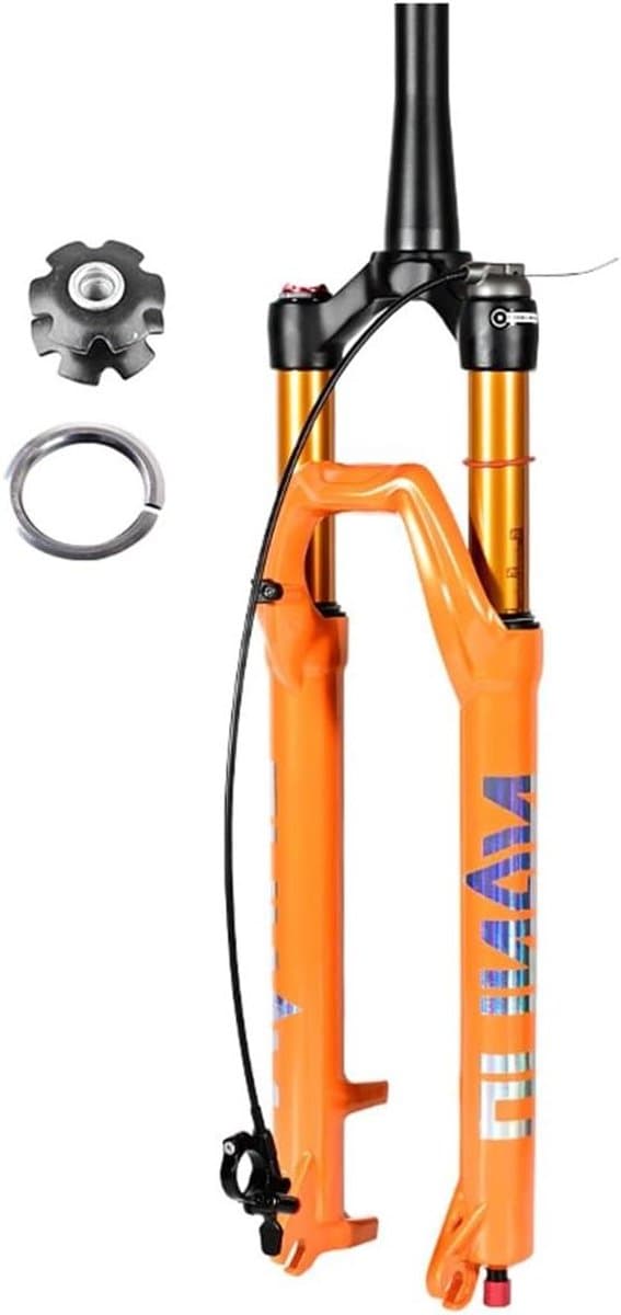 Fiets Voorvork - Luchtvering Vork - Mountainbiken - Vergrendelbare Demping - 120 mm Veerweg - Zwart