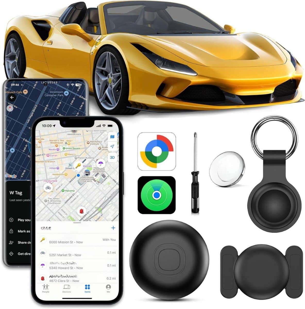 RUX® GPS Tracker auto - GPS Tracker - GPS Trackers - Zwart - 1cm x 1cm x 1cm