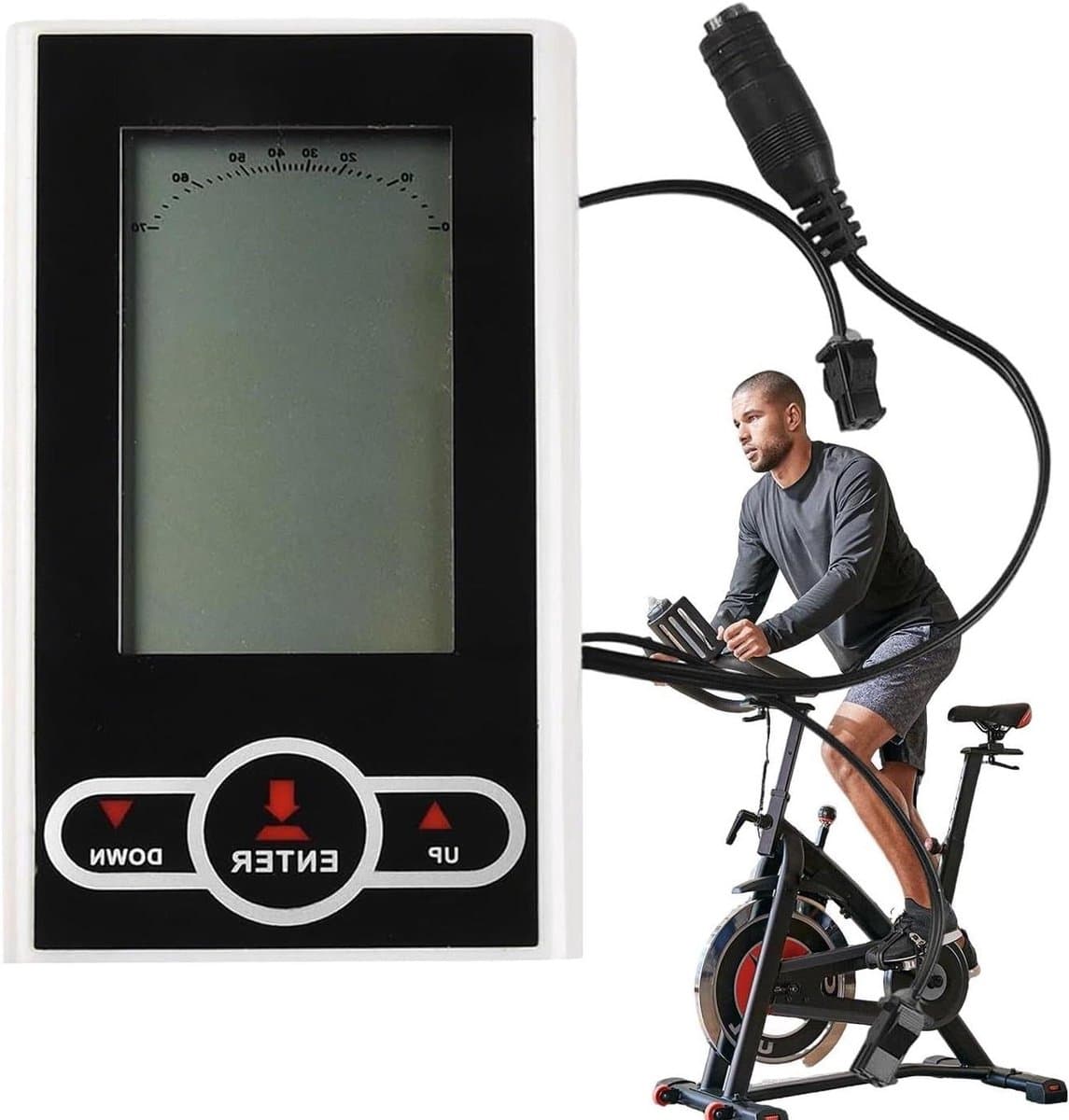 Snelheidsmeter Fiets - Fitness Tracker - Trainingsmonitoring - Realtime Gegevens - 16 x 10 x 4 cm - Zwart
