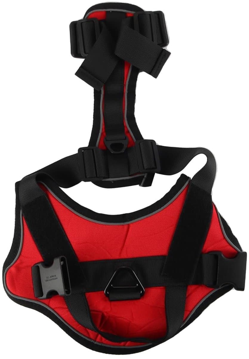 VT Goods - Trainingstuig voor honden - Geen trekken - Ademend hondenvest met bedieningshendel - Rood - Wandeltraining - Comfortabel harnas - Geschik...