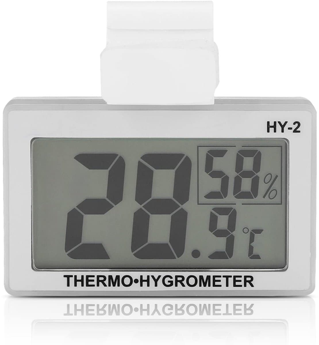 Allecto - Mini hygrometer thermometer - Digitale temperatuur en vochtigheid monitor - Waterbestendig - LCD-display met achtergrondverlichting - Ges...