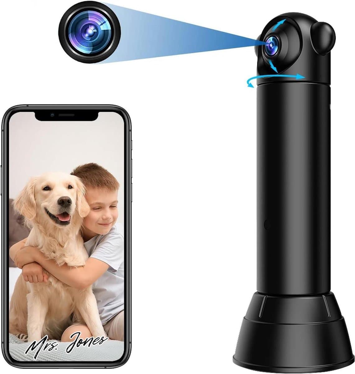 Mrs. Jones Premium Verborgen wifi-camera HD 1080p - Spionage - Wekfunctie - Mini - Wifi - Nachtzicht - Bewegingsdetectie - Bewaking op afstand