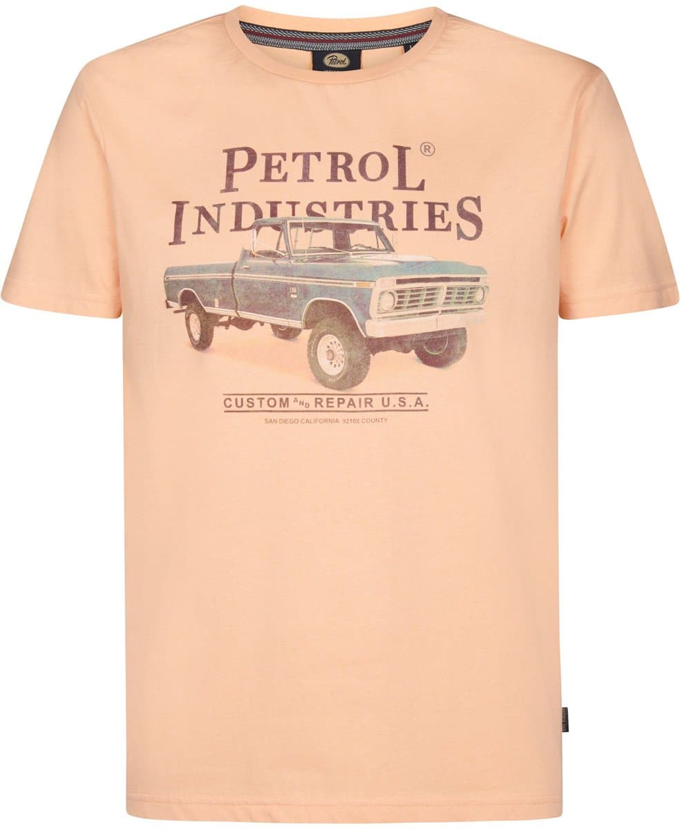 Petrol - Heren Shirt - M-1060-TSR601 - 2125 Tropical Orange