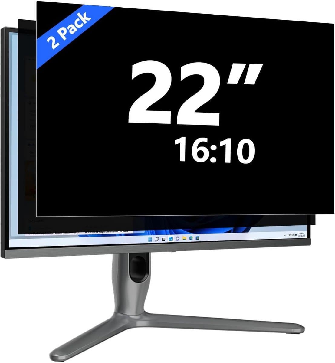 2 Stuks Privacyfilter 22 inch Monitor Scherm 16:10 - Anti-reflectie & Blauw Licht Bescherming