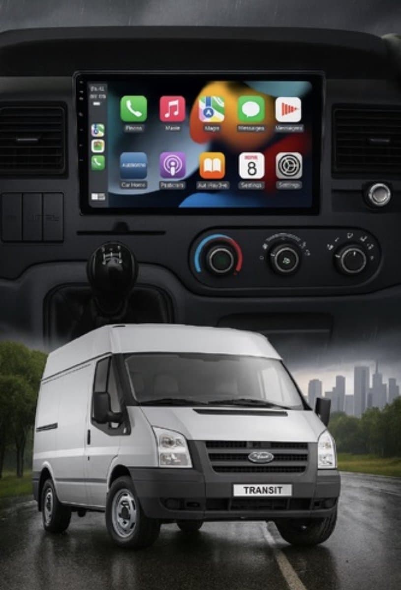 ADIVOX T1 9 inch geschikt voor Ford Transit Combi 2007-2014 Android 15 Carplay/Auto/WiFi/RDS/DSP/DAB+