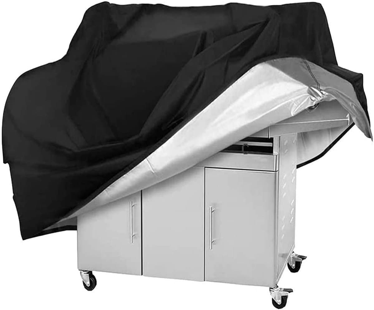 Grillhoes - Weerbestendige grillhoes - 210D Oxford-doek - Gasgrillhoes - Waterdichte grillhoes - Scheurbestendig - UV-bestendig - Vervaagt niet, roest niet en schimmelt niet - 163*61*122cm