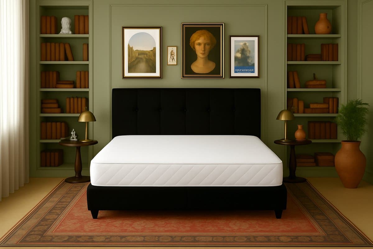 Boxspring Torino Vlak 140x220 cm Luxe Pocketvering Stof zwart Gratis 2x Hoofdkussens