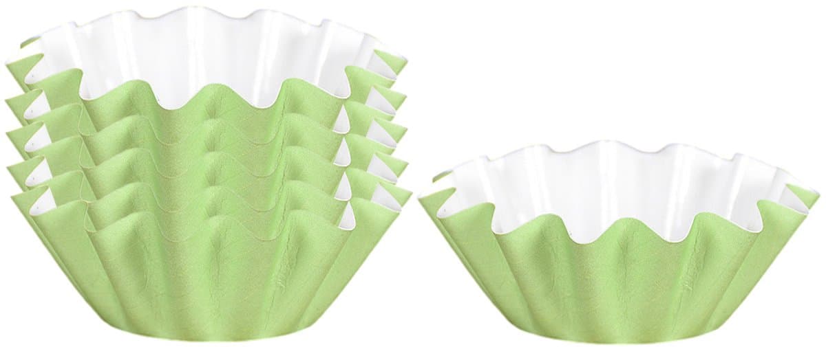 QTTVBTNA 100 stuks cupcakevormpjes - cakevormpjes - bak - Mini cupcakes en muffins - decoratie - Oliebestendig - Voor feestjes en thuisbakken- groen