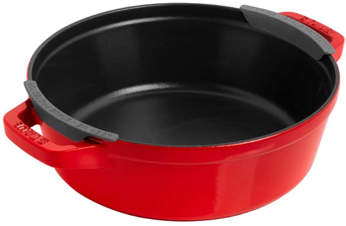 Staub - Gietijzeren Pannenset 3-delig - Stapelbaar - Kersenrood - Ø 24 cm