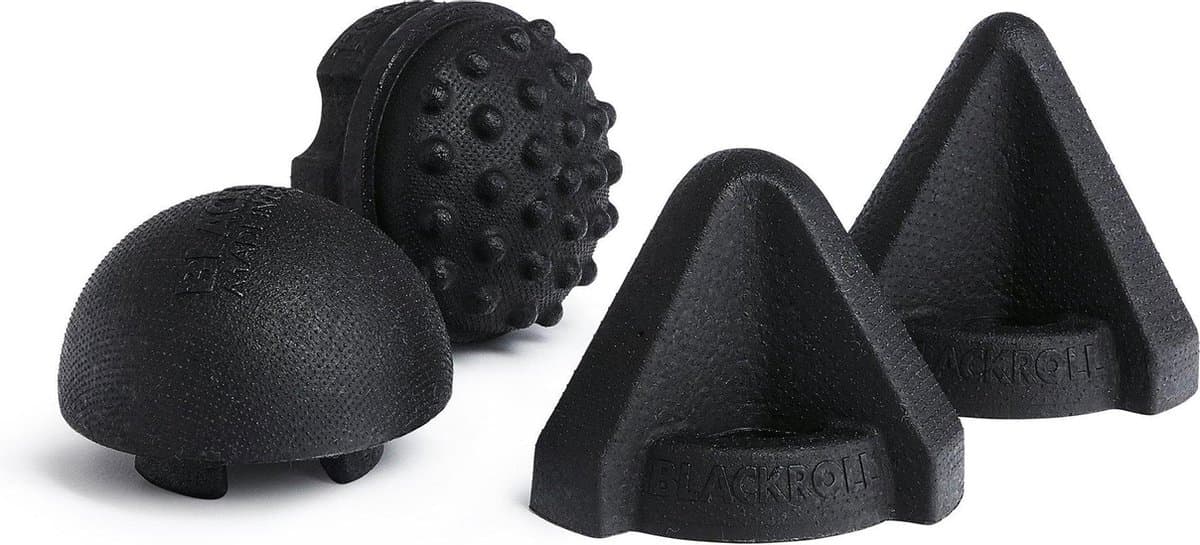 BLACKROLL® TRIGGER SET TWISTER – 4-delige triggerpoint & fascia-massageset – Voor diepe spiermassage & herstel – Zwart