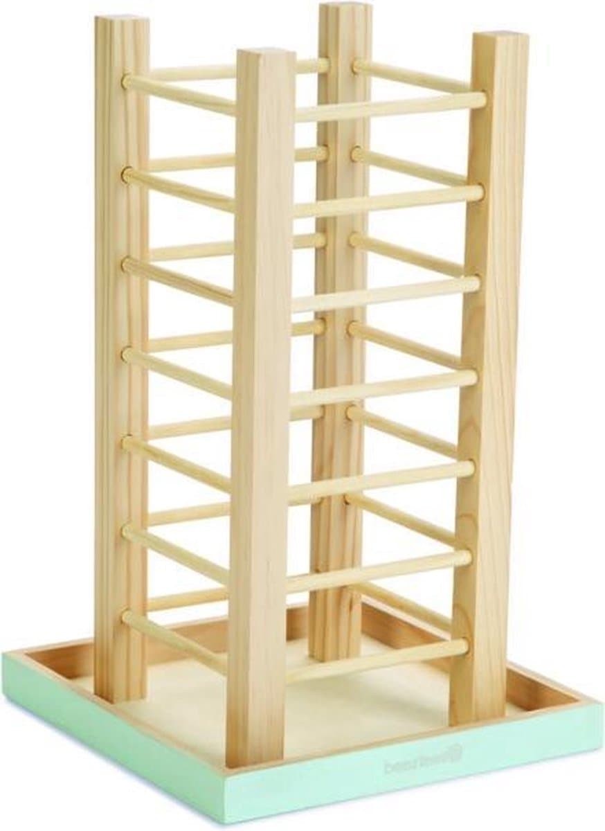 Beeztees houten hooicontainer Denga Mint - Knaagdier