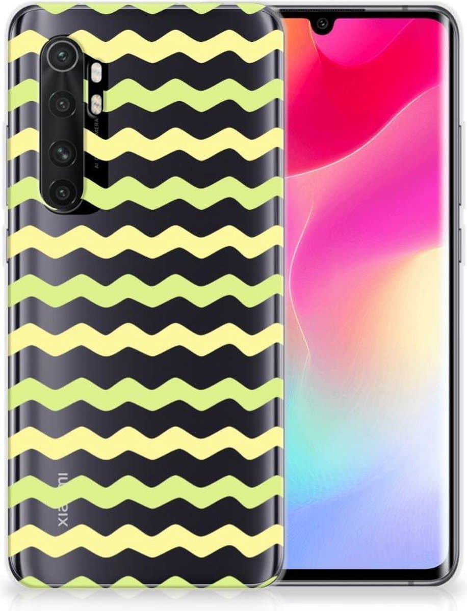 Back Cover voor Xiaomi Mi Note 10 Lite TPU bumper Waves Yellow