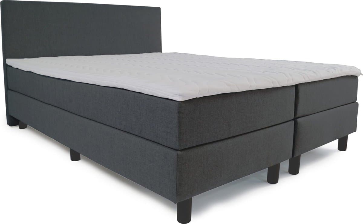 Boxspring Home - Compleet - Pocketvering - HR koudschuim - Antraciet - 140x190 cm