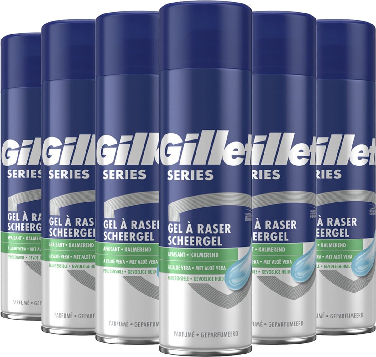 Gillette Series verzachtende scheergel - 6 x 200 ml