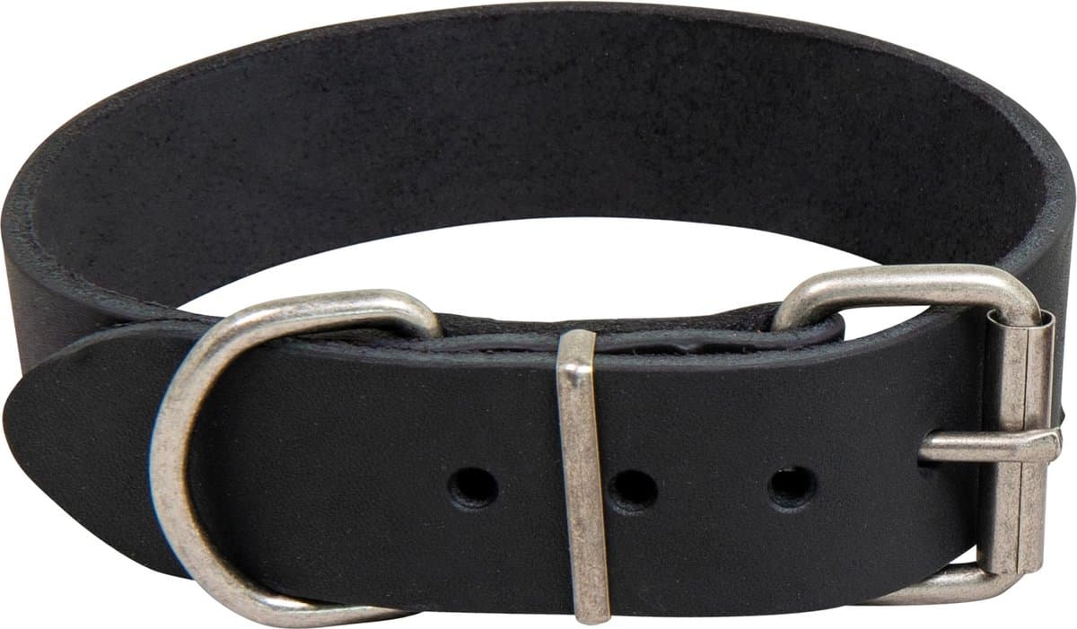 Animal Boulevard Ab30014 - Hals- En Leibanden - Hond - Ab Country Leather Hd Halsband Zwart-35mmx35-43cm - Maat: 35mmx35-43cm - 200535