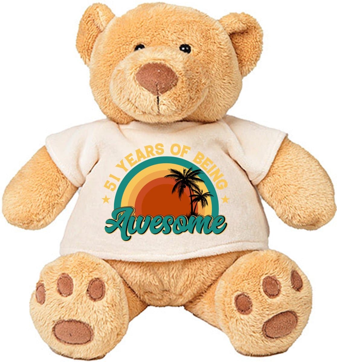51 Years Of Being Awesome Pluche Beer - jarig - cadeau - verjaardag - verjaardagcadeau - knuffel