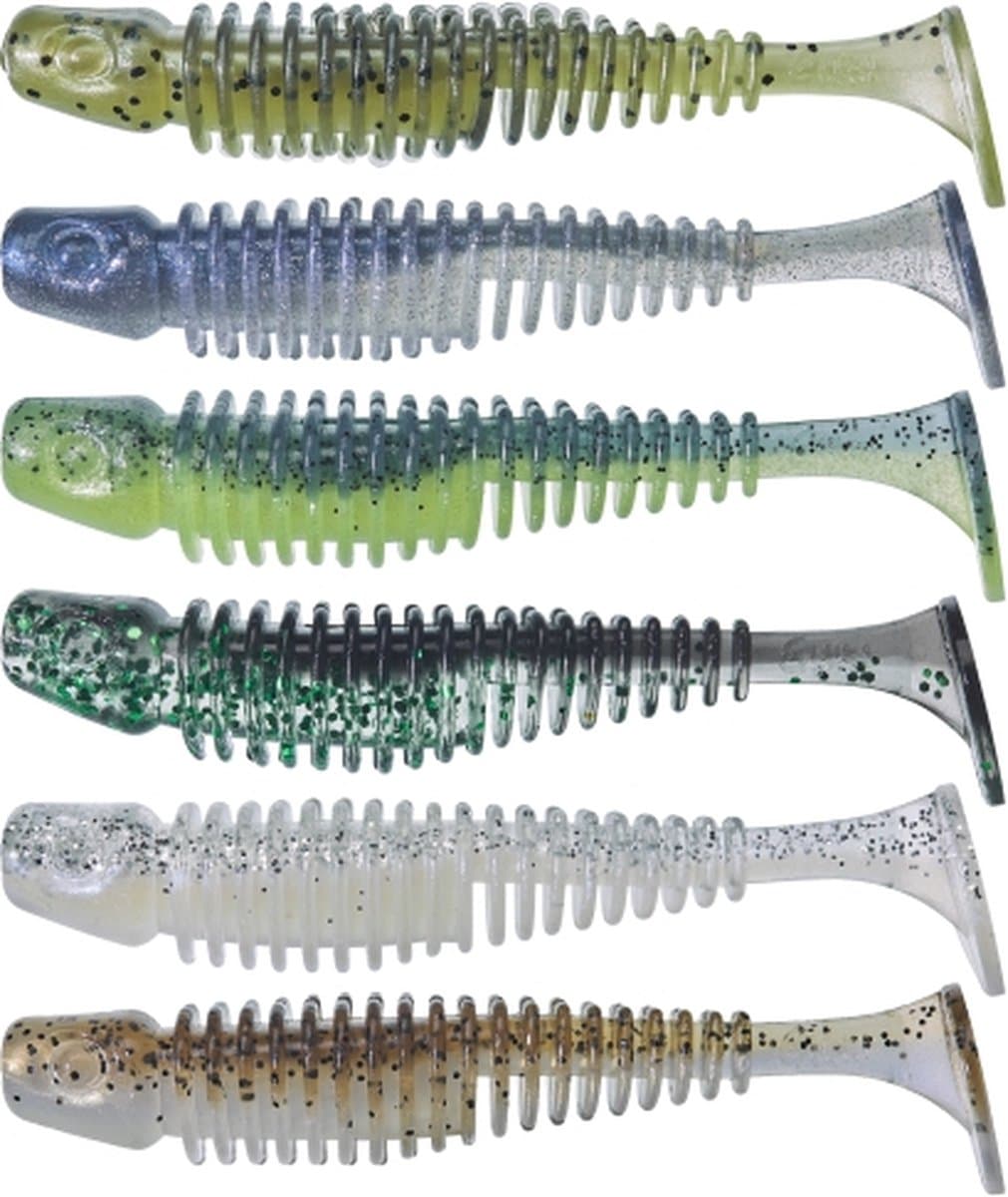 Gunki Tipsy SXL Clear Water Box Shads 10cm (8.7g) (60 Stuks) - Shad