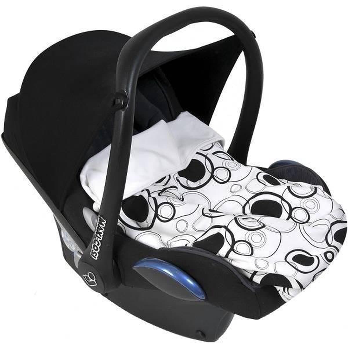 Dooky Blanket - Dekentje Black Circles / wit