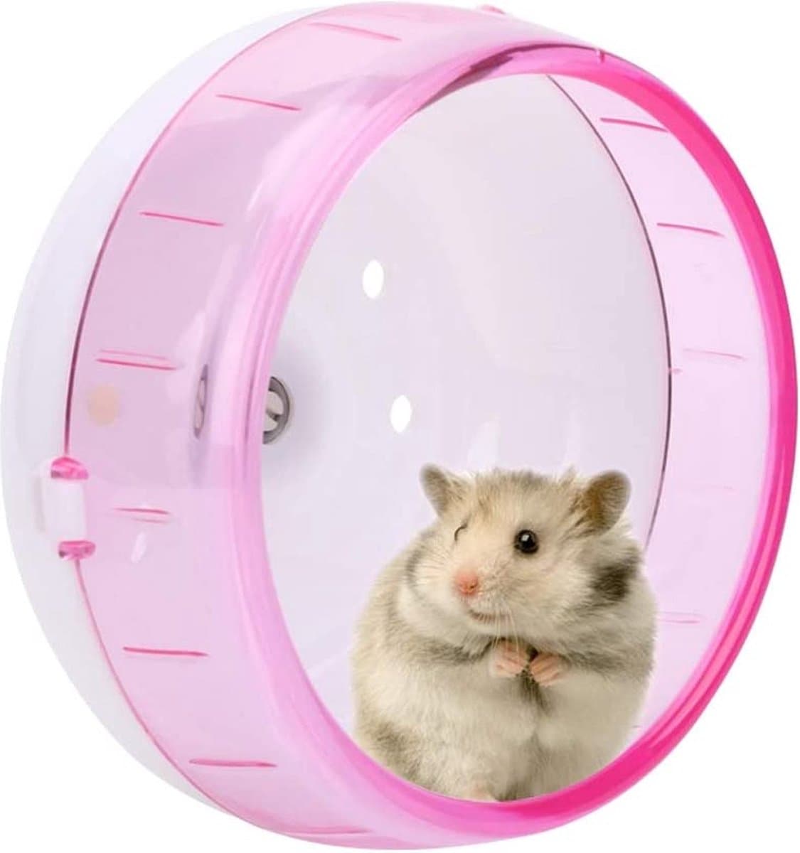 Hamster wiel hamster wiel Ø 11.5 Silent Plastic Wiel voor Hamster Gerbil en Rat (Roze)