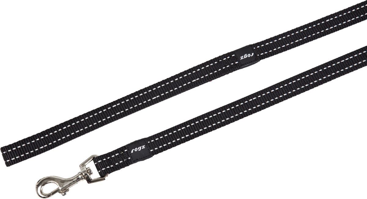 Rogz For Dogs Snake Lijn Long Zwart