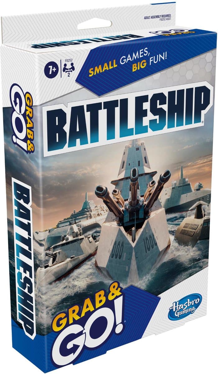 Hasbro Battleship Grab&Go reisgame - 2 spelers, Nederlands