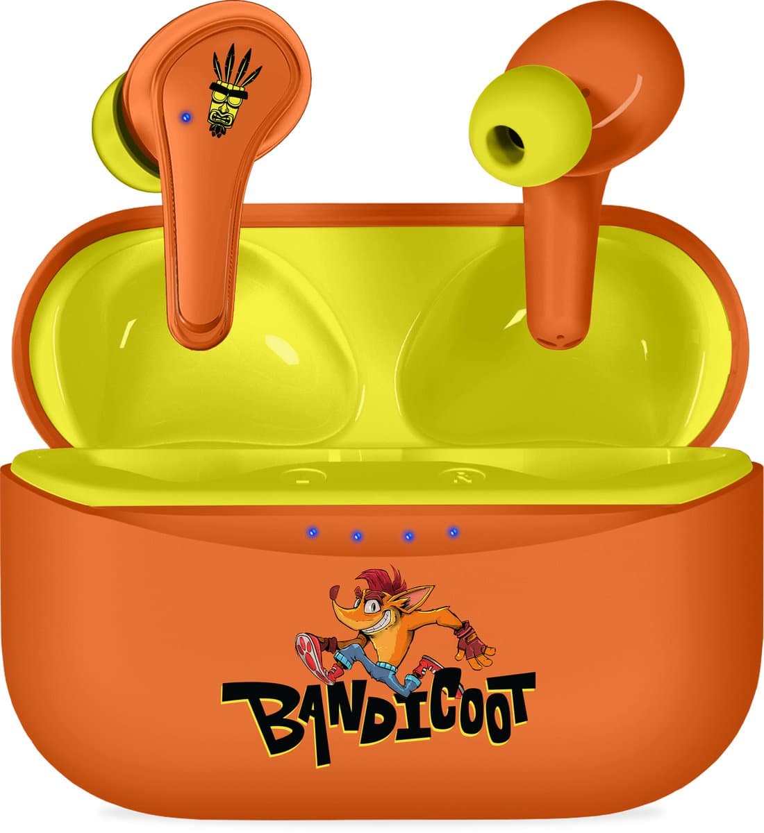 Crash Bandicoot - draadloze oordopjes - met oplaadcase - touch control - extra eartips - TWS earpods bluetooth