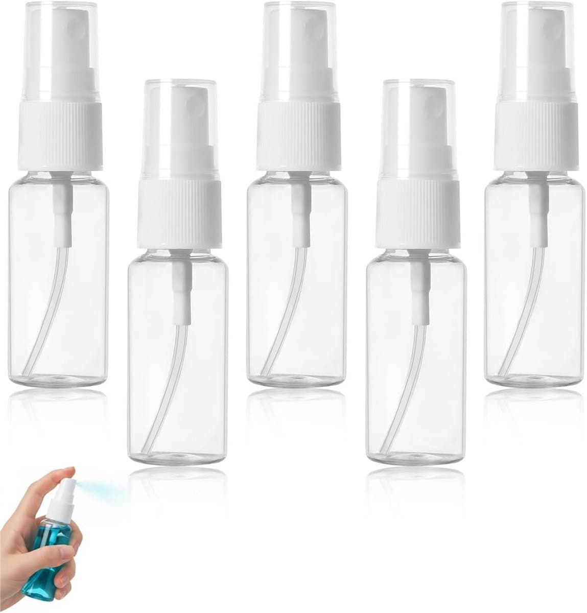 5 stuks 20 ml Sproetflas Klein, Sproetflas, Cosmetische Nebelflasse Verzweiver, Transparante Leeg Feine Nebel, Reis Verzweiver Mini, voor Parfums, Water Alcohol, Sproetflas Klein