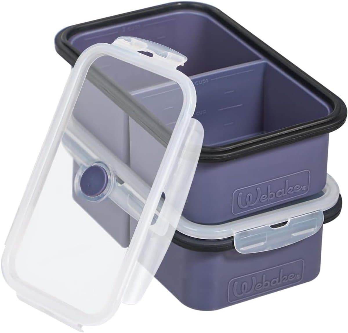 Siliconen Soep Vriezer Containerset met Deksel, 2 Stuks van 500 ml, Ideaal voor Bewaren en Portioneren