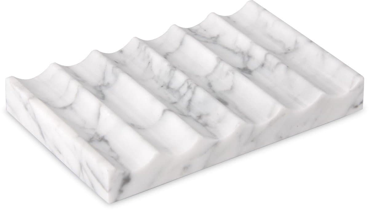 Zeepbakje Marmer - Zeepschaal Luxe - Badkamer Organisatie - Verfijnd Marmer Design - 125 x 8 x 2 cm