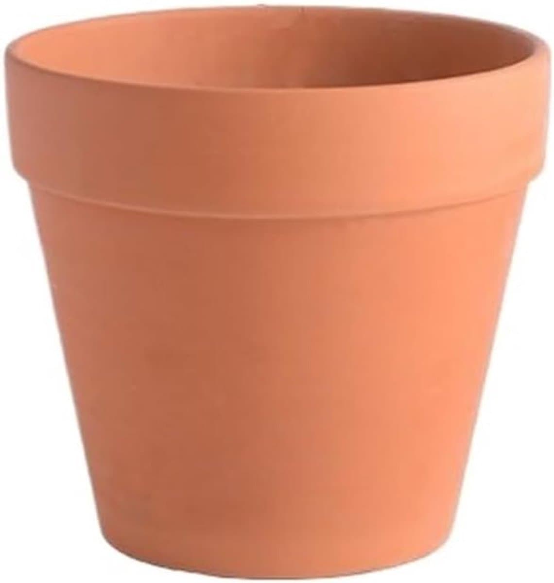 Klei Potten - Bloempotten Terracotta - Planten Binnen Buiten - Met Drainagegaten - 18 x 16 cm - Rood Aardewerk