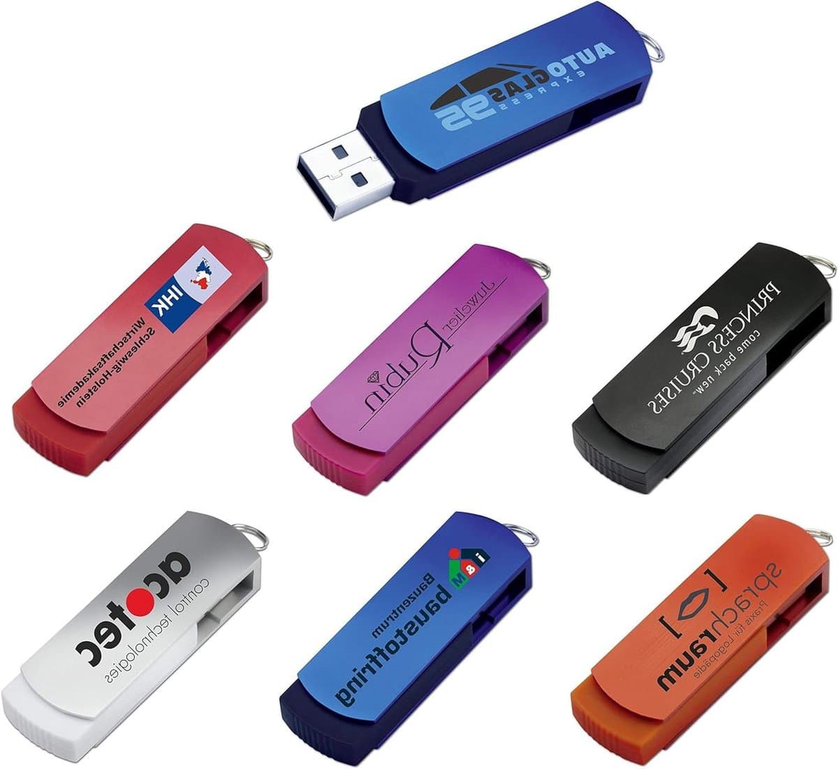 USB Sticks - Geheugensticks Dataopslag - Bestanden Delen - Met Logo Print - 4GB - Multicolor